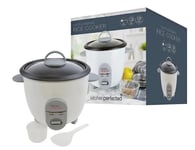 Rice Cooker Small Electric 0.8L Steamer Non Stick Bowl - White Mini Size