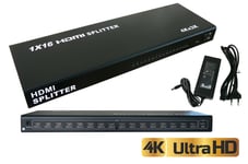 SPLITTER HDMI 1.4B 16 PORTS - RESOLUTION 4K 2160x3840 / COMPATIBLE 3D - Duplique le son et l'image d'une source HDMI