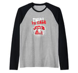 Twist To Talk Rotary Phone Vintage Rotary Dial Raglan Baseball Tee