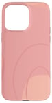 Coque pour iPhone 15 Pro Max Art minimaliste de couleur neutre rouge clair et rose