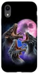 Coque pour iPhone XR 3 Dragons hurlant à la lune Funny Fantasy Dragon Lover Kid