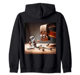 Fantasy Cute Crying Nail Wood Zip Hoodie