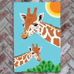 Tile Picture Giraffes Ceramic Plaque Sign Wall Art By Kate Pearson 30x20cm