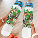 32oz Water Bottle Saint Patrick's Day Animal BPA-Free Eco-Friendly Tritan Co-Polyester Plastic Water Bottle Flip Top Leak Proof Lid w/One Click Open for Fitness and Outdoor white 1000ml