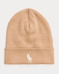 Polo Ralph Lauren Pima Cotton Beanie Hat Tan Beige Oatmeal 100% OFFICIAL ADULTS