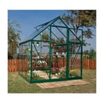 Serre de jardin en polycarbonate Harmony 3,44 m², Couleur Argent, Ancrage au sol Oui