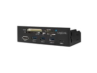 Logilink Ua0341, Cf, Ms Micro (M2), Memory Stick (Ms), Microsd (Transflash), Sd, Xd, Sort, 5.25", 5000 Mbit/S, Rohs, Ce, Sata