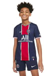 Nike PSG Y NK BRT STAD JSY SS HM T-Shirt Mixte Enfant, Midnight Navy/(White) (Full Sponsor), FR (Taille Fabricant : XS)