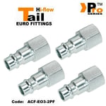 4 x 1/4" Female Euro Tail - Air Line Fittings-Hi Flow Quick Release 008