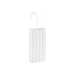 Wenko - Saturateur radiateur Lignes, humidificateur d'air à suspendre avec crochet inclus, céramique, 9x19,5x4 cm, blanc