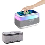 Réveil Numérique Smart Recharge Horloge Table sans Fil Enceinte LED Rvb AS06566