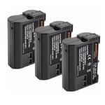 batterie 3 pièces-EN EL15 EN EL15a Caméra Batterie 7V 2800mAh Pour Nikon d750 d7200 d7500 d850 d7100 d610 d50