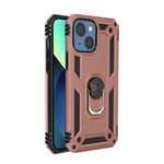 Case for iPhone 13 Mini Anti-shock Bi-material Ring Video Holder- rose gold