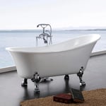 Bathlife Fossing Frittstående Badekar 1620x710 mm, Akryl, Hvit - 401541027