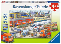 Ravensburger - 09191 1 - Puzzle - Tumulte À La Gare - 2 x 24 Pièces