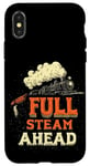 iPhone X/XS Cool Railroad with Full Steam Ahead Saying Costume Case