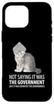 iPhone 16 Pro Max Conspiracy Cat in Tin Foil Hat Government Case