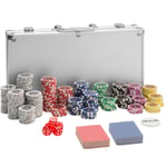 tectake Pokerset -  300 delar Silver