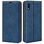 För Samsung Galaxy Xcover Pro PU Läder TPU Case Stativ Magnetic Skin Touch Flip Plånbok Cover Blue