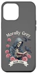 iPhone 14 Pro Max Morally Grey Book Club Gothic Skeleton and Raven Vintage Case