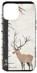 Coque pour iPhone 12 Pro Max Blanc moderne rayé Ozark Timber Deer Camo Classic Hunting