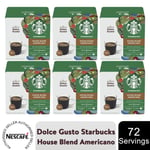 Nescafe Dolce Gusto Starbucks Coffee Pods 6x Boxes / 72 Caps Americano House