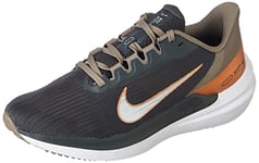 NIKE Femme Air Winflo 9 Sneaker, DK Smoke Grey/Metallic Silver-Olive Grey, 37.5 EU