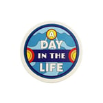 Half Moon Bay A Day in The Life - The Beatles - Multicolor 4 Inch Stoneware Drink Beverage Coaster