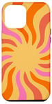 Coque pour iPhone 12 Pro Max Simple style rétro années 70 soleil et rayons