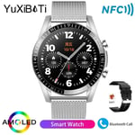 Montre Intelligente De Sport Étanche Bluetooth Pour Hommes Et Femmes,Bande Intelligente Pour Huawei 2 Pro,Galaxy Watch 6,Gt4pro,Appel Téléphonique - Type Silver Mesh