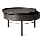 Audo Copenhagen - Turning Table Black Ash/Brass - Sidobord - Theresa Rand - Svart - Metall/Trä