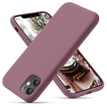 OitiYaa Silicone Case Compatible with iPhone 11 Case 6.1 Inch, Soft Ultra Slim Protective Shockproof Liquid Silicone Phone Case with Anti-Scratch Microfiber Lining,Grape Purple