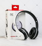 P9 Air Max Casque HiFi Stéréo Sans Fil Bluetooth Musique Casque Sans Fil avec Microphone Sport Écouteur Stéréo HiFi Écouteurs-P47-Blanc