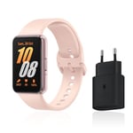 Samsung Galaxy Fit3, Bracelet connecté, Chargeur Secteur Rapide Inclus, écran 1,6’’, notifications SMS et appels, fonctionnalités sport & bien-être, IP68, batterie longue durée, Rose, Version FR