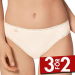 Sloggi Trosor 3P 24 7 Weekend Tai Rosa/Beige bomull 46 Dam