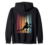 Retro Volleyball Player Volleyball Coach Volleyball Zip Hoodie