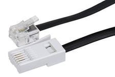 Maplin RJ11 Connector to BT Plug (BT- 431A) Telephone Modem Lead 3m Black