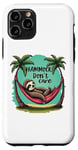 iPhone 11 Pro Relaxing Sloth Hammock Don’t Care Funny Tropical Palm Tree Case