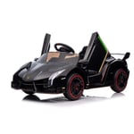 Elbil för barn - LAMBORGHINI - Veneno - 2 kraftfulla motorer - Svart Svart