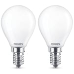 Philips LED Classic Krone - E14 - 4.3 W - 2 stk - 470 Lumen