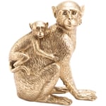 Le Monde Des Animaux - Statuette de décoration Maman singe et bébé