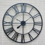 60CM Black Roman Clock Open Face Skeleton Numerical Wall Clock Vintage Home Gift