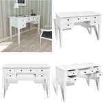 Vidaxl - Bureau blanc à 5 tiroirs - Bureau - Bureaux - Home & Living - Blanc