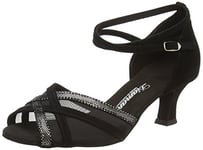 Diamant Diamant Damen Latein Tanzschuhe 035-064-139, shoes femme - Noir - Noir, 40 2/3 EU (7 UK)