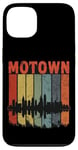 Coque pour iPhone 13 Motown Vintage Inspired Detroit City Skyline 50s 60s 70s