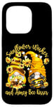 Coque pour iPhone 15 Pro Sunflower Wishes And Honey Bee Kisses With Cute Summer Gnome