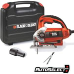 Scie sauteuse pendulaire BLACK+DECKER KS900SK - 620W - Coupe biaise avec angles préselectionnés