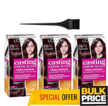 L'Oreal Casting Creme Gloss 515 Chocolat Cheveux Couleur 3-pack Ammoniaque Sans