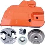 Couvercle d'embrayage de frein de tronçonneuse et kit de tambour d'embrayage de 325 "7T pour Husqvarna 445 450 avec des pièces de