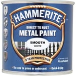 HAMMERITE Direct To Rust Metal Paint - Smooth White - 250ml - 5084857